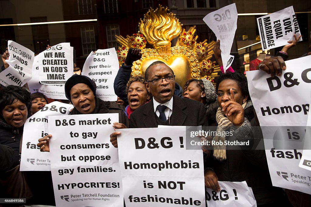 Protestors Outside Dolce And Gabbana After IVF Comments Caused A Storm