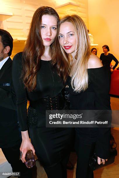 Model Hea and Melonie Hennessy Foster attend the 'Le Paris du Tout Paris' : Book, written by Alexandra Senes, Presentation at Maison Roger Vivier on...