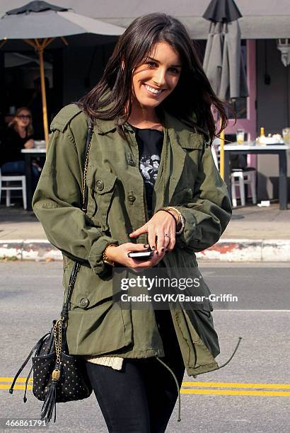 Shenae Grimes is seen on February 04, 2014 in Los Angeles, California.