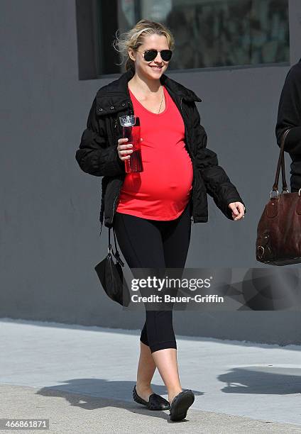 Teresa Palmer is seen leaving the gym in West Hollywood on February 04, 2014 in Los Angeles, California.