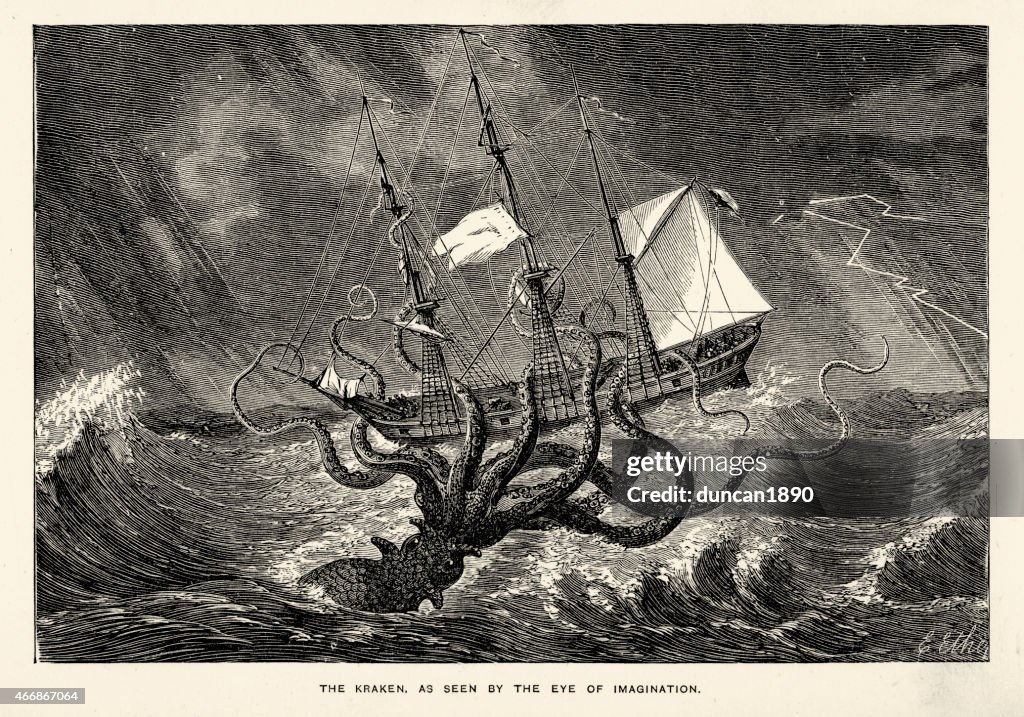 Sea monster - Kraken Seen by the Eye of Imagination