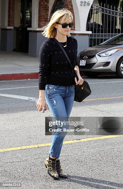 Reese Witherspoon is seen on February 04, 2014 in Los Angeles, California.