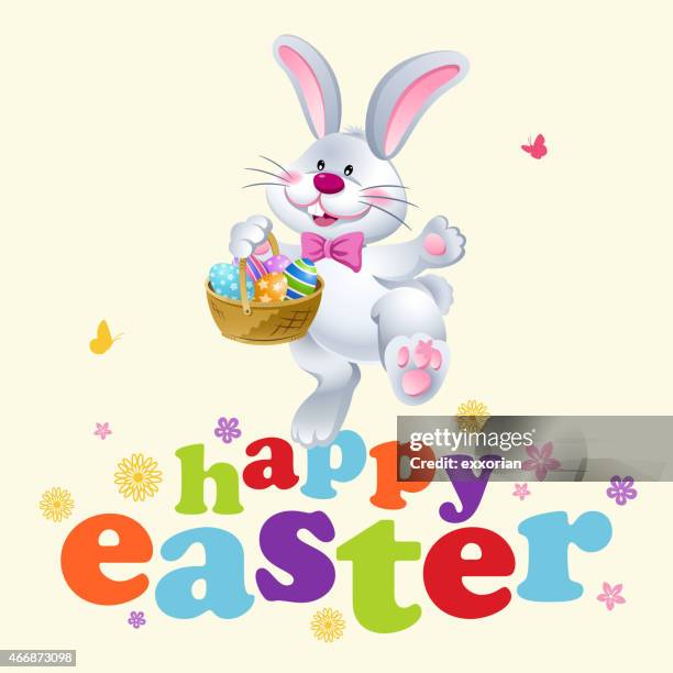 happy easter bunny dancing - easter bunny 幅插畫檔、美工圖案、卡通及圖標