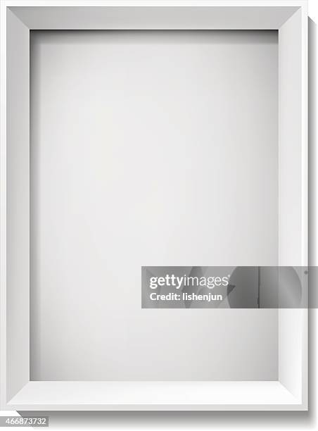 picture frame - empty white studio stock illustrations
