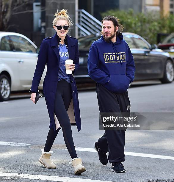 Gigi Hadid is seen in the West Village on March 19, 2015 in New York City.