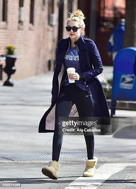 Gigi Hadid is seen in the West Village on March 19, 2015 in New York City.