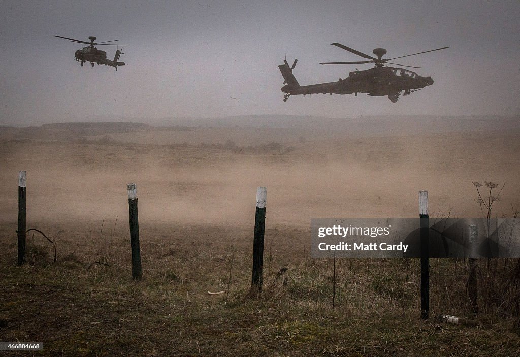 British Army Hold Exercise Tractable On Salisbury Plain