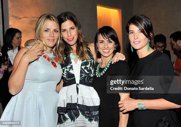 Actress Busy Philipps, Irene Neuwirth, actresses Constance Zimmer and Cobie Smulders attend a cocktail party to celebrate the debut fragrance by...