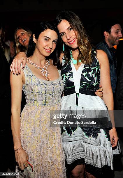 Shiva Rose and Irene Neuwirth attend a cocktail party to celebrate the debut fragrance by Irene Neuwirth hosted by Barneys New York on February 4,...