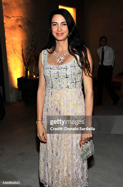 Actress Shiva Rose attends a cocktail party to celebrate the debut fragrance by Irene Neuwirth hosted by Barneys New York on February 4, 2014 in...