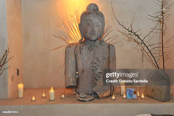 General view of the atmosphere during a cocktail party to celebrate the debut fragrance by Irene Neuwirth hosted by Barneys New York on February 4,...