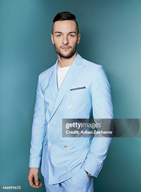 Canadian professional ice hockey goaltender is photographed Jonathan Bernier for Elle Canada Man on January 30, 2015 in Toronto, Ontario. Cover Image.