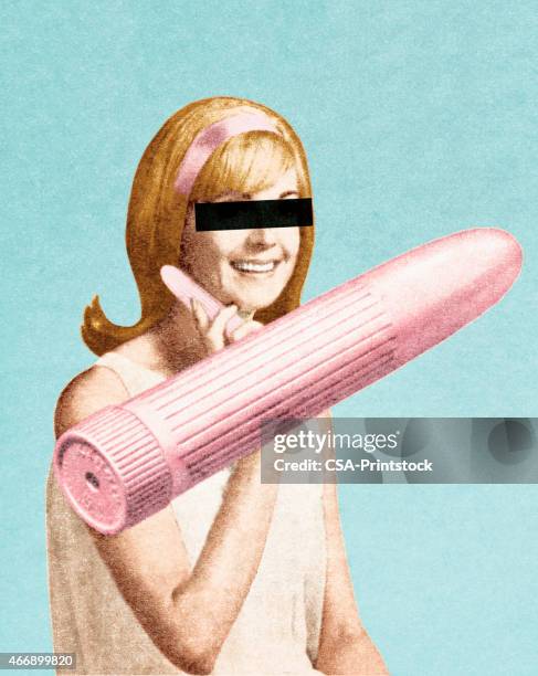 stockillustraties, clipart, cartoons en iconen met anonymous with with vibrator - massage