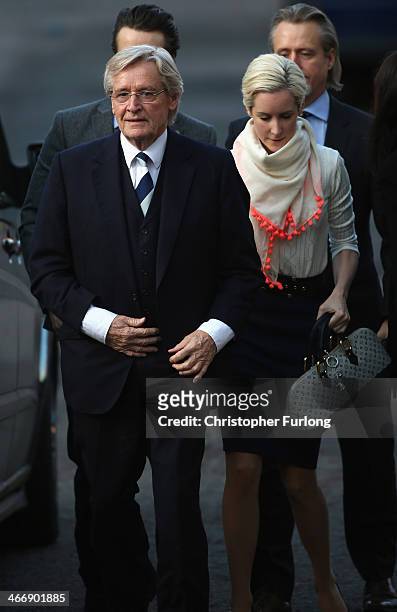 Actor William Roache arrives at Preston Crown Court with his children James Roache, Linus Roache and Verity Roache for his trial over historical...