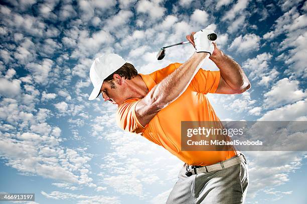 golfer - golf swing stock pictures, royalty-free photos & images