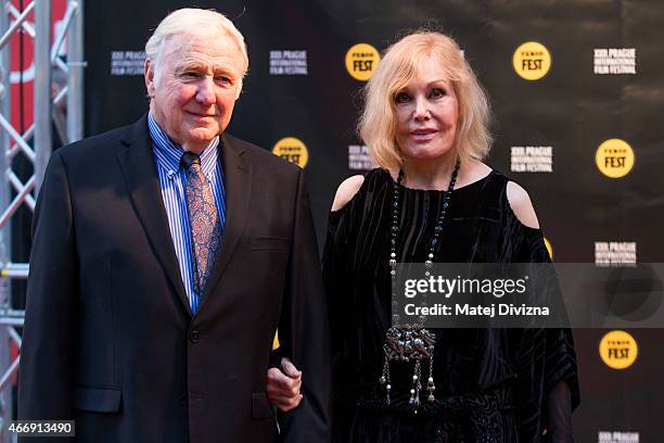 Kim Novak and her husband Robert Malloy arrive at the opening ceremony during the Febiofest Prague International Film Festival on March 19, 2015 in...