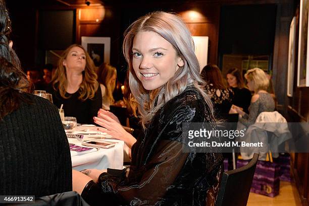 Becca Dudley attends the VIP Spring Dinner hosted by Urban Decay to celebrate the launch of their Spring make up collections, at The Groucho Club on...