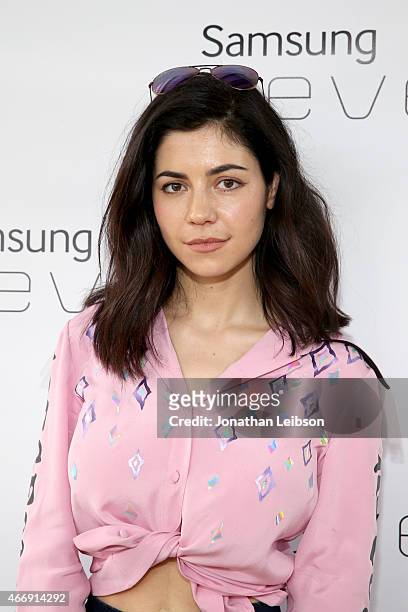 Singer/songwriter Marina Diamandis attends the Marina & the Diamonds album listening session at the Samsung Studio at SXSW 2015 on March 19, 2015 in...