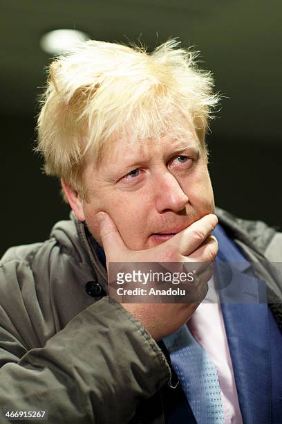 Mayor of London Boris Johnson speaks to the media over a 48 hour strike because of almost 1000 workers disemployment and closing the ticket office by...