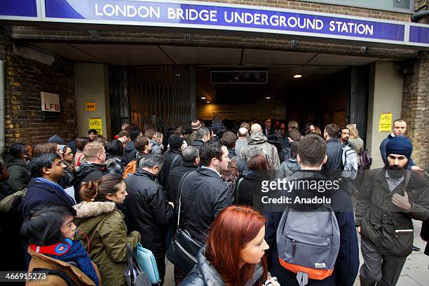 Members of the Rail Maritime Transport Workers Union and The Transport Salaried Staffs Association unions employed by London Underground begin a 48...
