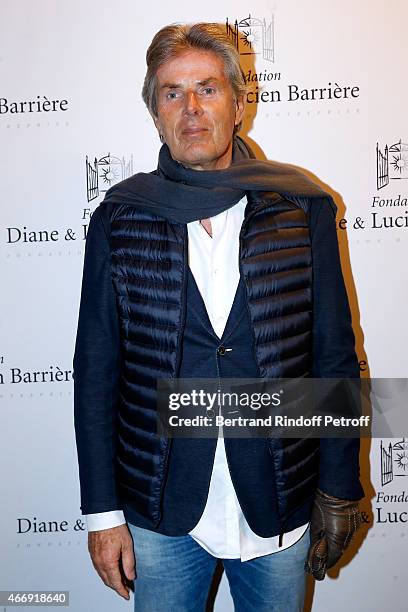 Of Lucien Barriere Group, Dominique Desseigne attends movie 'Les Chateaux de Sable' receives Cinema Award 2015 of Foundation Diane & Lucien Barriere...