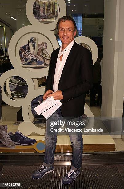 Giorgio Presca attends the 'Geox For Valemour' Boutique Cocktail on March 19, 2015 in Milan, Italy.