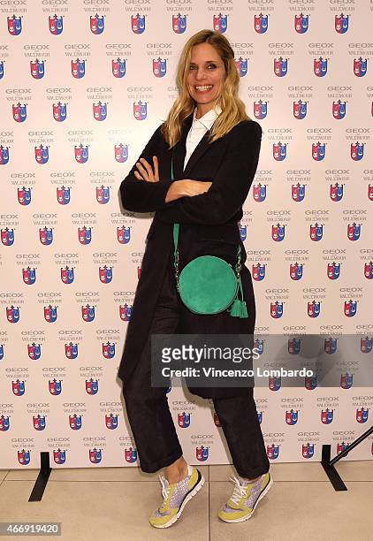Filippa Lagerback attends the 'Geox For Valemour' Boutique Cocktail on March 19, 2015 in Milan, Italy.