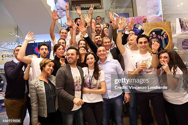 General view of atmosphere during the 'Geox For Valemour' Boutique Cocktail on March 19, 2015 in Milan, Italy.