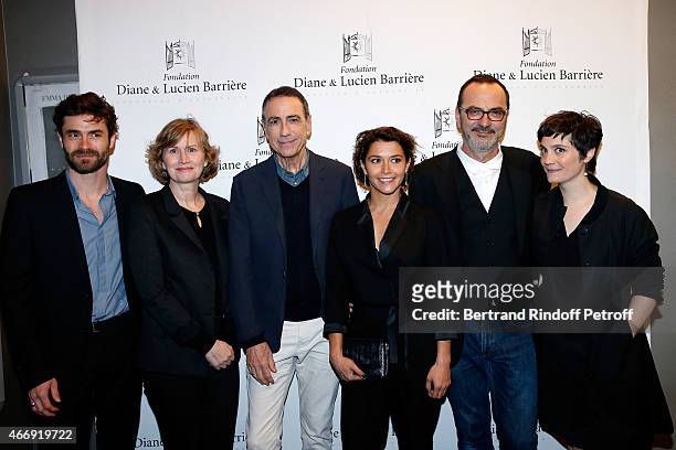 Team of the movie : Actors Yannick Renier, Christine Brucher, Alain Chamfort, Emma de Caunes, Director Olivier Jahan and actress Jeanne Rosa attend...