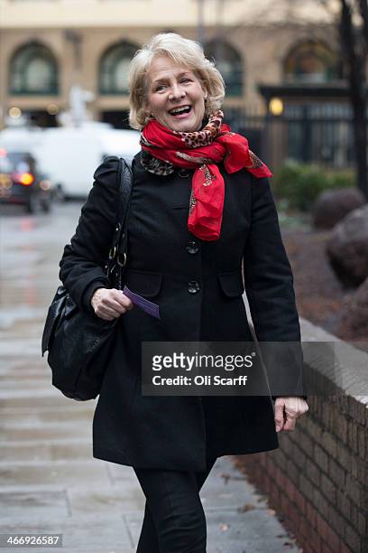 Patricia 'Dee Dee' Wilde, who performed with Pan's People on Top of the Pops, arrives at Southwark Crown Court to give evidence in the trial of radio...