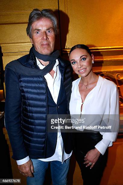 Of Lucien Barriere Group, Dominique Desseigne and Alexandra Cardinale attend the Cocktail for the Cinema Award 2015 of Foundation Diane & Lucien...