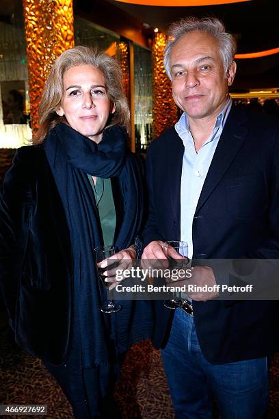 Journalist Anne Fulda and guest attend the Cocktail for the Cinema Award 2015 of Foundation Diane & Lucien Barriere, given to the movie 'Les Chateaux...