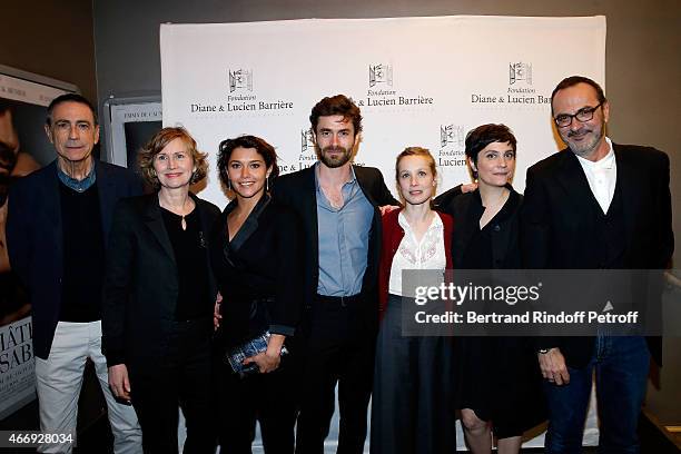 Team of the movie : Actors Alain Chamfort, Christine Brucher, Emma de Caunes,, Yannick Renier, Gaelle Bona, Jeanne Rosa and Director Olivier Jahan...