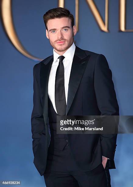 Richard Madden attends the UK Premiere of "Cinderella" at Odeon Leicester Square on March 19, 2015 in London, England.