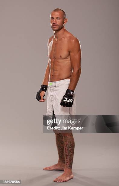 Donald Cerrone poses for a portrait on May 23, 2013 in Las Vegas, Nevada.