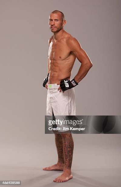 Donald Cerrone poses for a portrait on May 23, 2013 in Las Vegas, Nevada.
