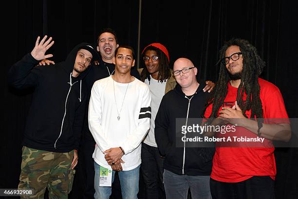 Evidence, sean daley, Brent Sayers, deM atlaS, Jason Cook and Kevin Beacham attend Rhymesayers 20th Anniversary during the 2015 SXSW Music, Film +...