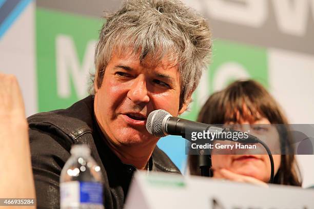 Musican Clem Burke speaks onstage at 'The Who At 50' during the 2015 SXSW Music, Film + Interactive Festival at Austin Convention Center on March 19,...