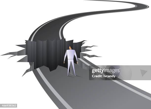 stockillustraties, clipart, cartoons en iconen met pitfall on road - pitfall