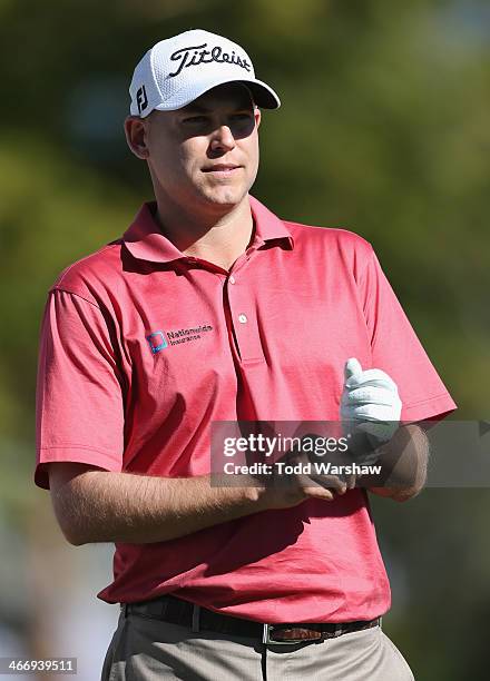 Bill Haas plays the 7th hole at La Quinta Country Club Course during the first round of the Humana Challenge in partnership with the Clinton...