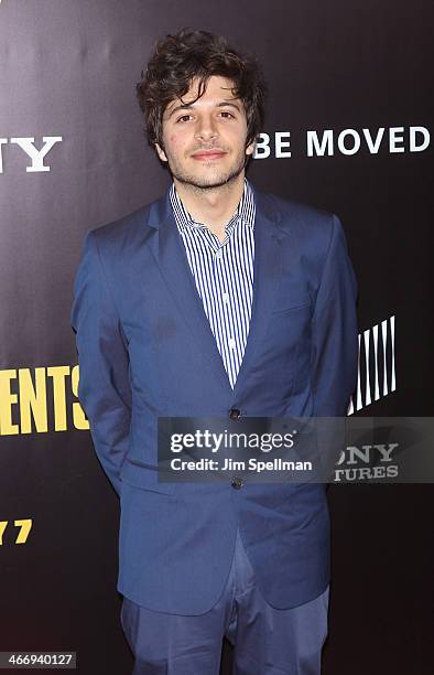 Actor Dimitri Leonidas attends the "Monument Men" premiere at Ziegfeld Theater on February 4, 2014 in New York City.