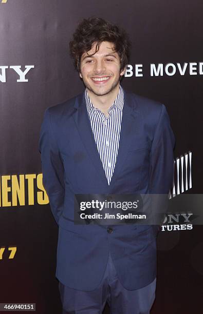 Actor Dimitri Leonidas attends the "Monument Men" premiere at Ziegfeld Theater on February 4, 2014 in New York City.