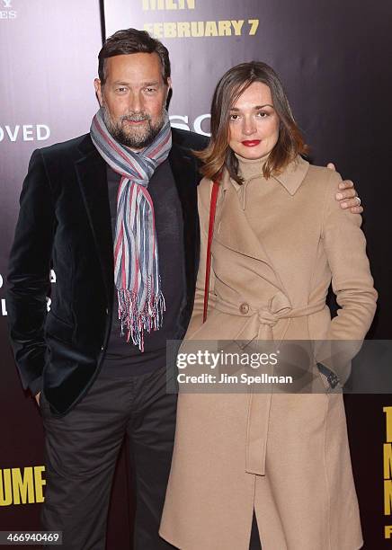 Cinematographer Phedon Papamichael attend the "Monument Men" premiere at Ziegfeld Theater on February 4, 2014 in New York City.