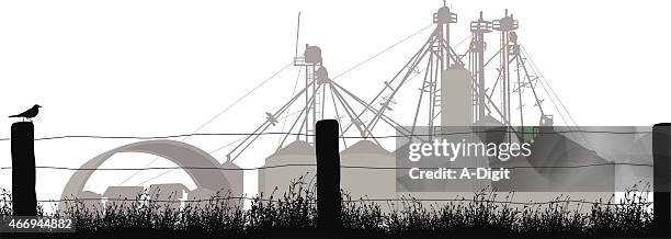 modernsilos - granary stock illustrations