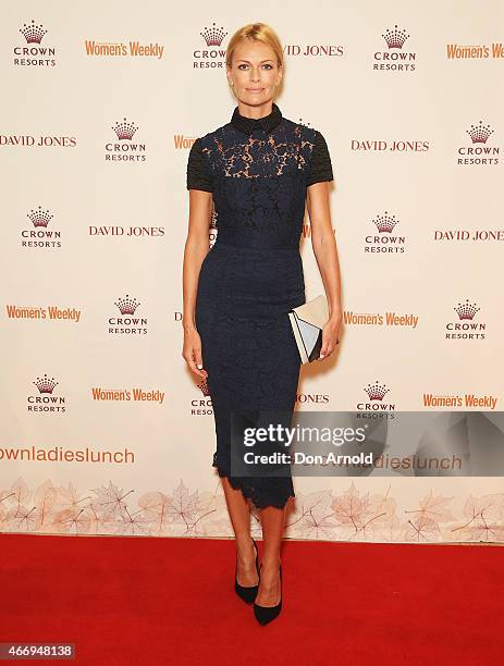 Sarah Murdoch poses at the Crown's Autumn Ladies Lunch at David Jones Elizabeth Street Store on March 20, 2015 in Sydney, Australia.