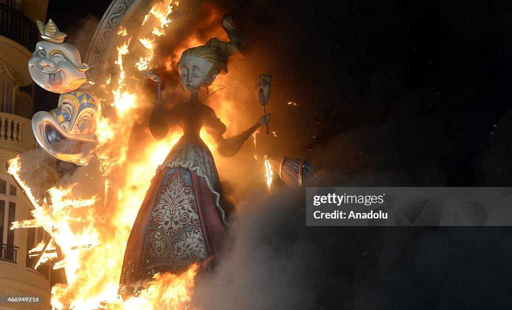 Fallas festival celebrated in Valencia