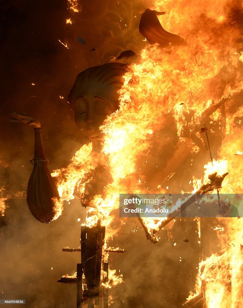 Fallas festival celebrated in Valencia