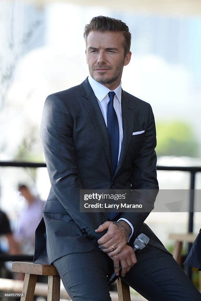 David Beckham, Commissioner Don Garber and Mayor Carlos Gimenez Press Conference