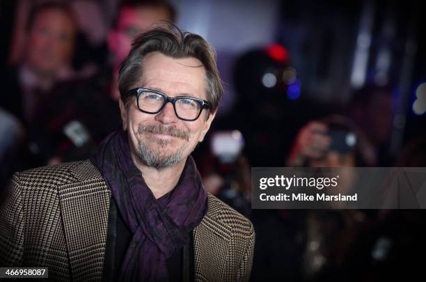 Gary Oldman attends the World Premiere of "Robocop" at BFI IMAX on February 5, 2014 in London, England.