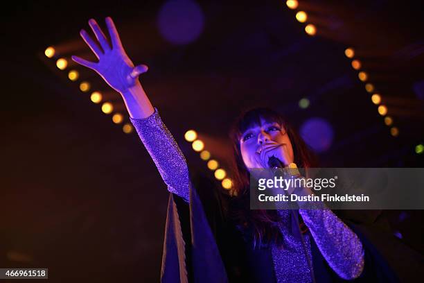 Sarah Midori Perry of Kero Kero Bonito performs onstage at the Hype/Gorilla vs. Bear showcase during the 2015 SXSW Music, Film + Interactive...
